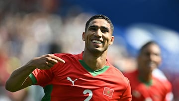 Achraf tras marcar el tercero.