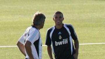 <b>REAL MADRID </b>Pepe y Pellegrini, durante un entrenamiento.