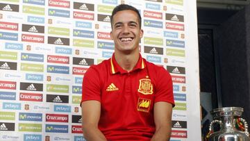 Lucas Vázquez, durante la conferencia de prensa.