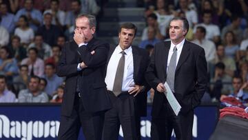De izquerda a derecha Boza Maljkovic, Paco Alonso y Manolo Rubia.