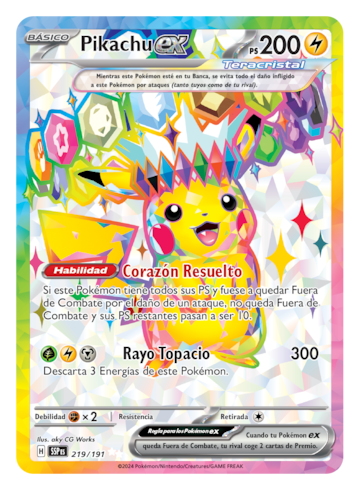 Pokémon JCC Chispas Fulgurantes cartas exclusivas Pikachu