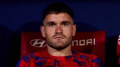 MADRID, SPAIN - AUGUST 14: Javi Galan of Atletico de Madrid looks on prior the game during the LaLiga EA Sports match between Atletico Madrid and Granada CF at Civitas Metropolitano Stadium on August 14, 2023 in Madrid, Spain. (Photo by Diego Souto/Quality Sport Images/Getty Images)