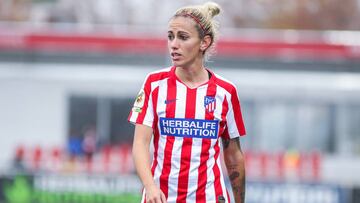 Ángela Sosa durante el partido ante el Athletic.