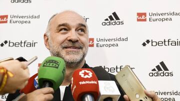04/10/18 RUEDA DE PRENSA CANUTAZO DE PABLO LASO ENTRENADOR DEL REAL MADRID DE BALONCESTO