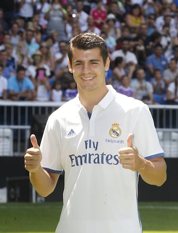 Álvaro Morata estuvo muy emocionado en su presentación con el Real Madrid