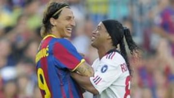 Ronaldinho dice que le gustaría jugar con Ibrahimovic en el Milán