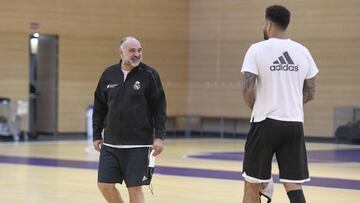 Pablo Laso y Jeff Taylor.