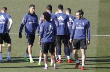 Gareth Bale entrenando con el grupo