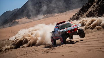 Mattias Ekstrom (SWE) of Team Audi Sport trains during the shakedown prior Rally Dakar 2024 in Al Ula, Saudi Arabia on January 02, 2024 // Marcelo Maragni / Red Bull Content Pool // SI202401030308 // Usage for editorial use only // 