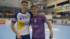 Alex M&aacute;rquez (Fraikin), con su hermano Chema, del Guadalajara.