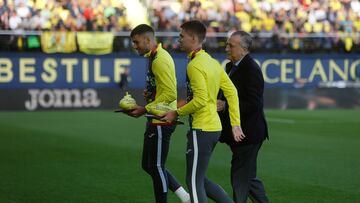 Rulli, Foyth y Fernando Roig.