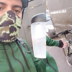 Indignación en redes ante la multa a un ciclista por bajarse la mascarilla para beber agua