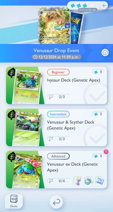 Pokémon TCG Pocket Kicks Off the Venusaur Drop Event: All Promo-A Cards, Rewards, and Probabilities