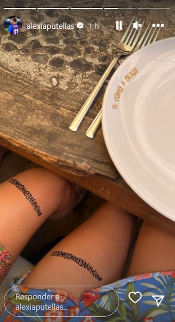 El tatuaje de Jenni Hermoso y Alexia: "No hay verano sin beso"