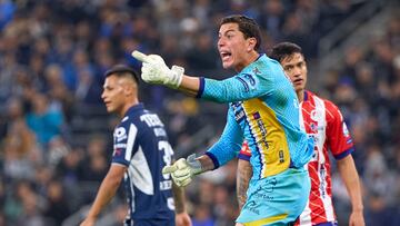 Andres Sanchez of Monterrey during the Semifinal second leg match between Monterrey and Atletico de San Luisas part of the Liga BBVA MX, Torneo Apertura 2024 at BBVA Bancomer Stadium on December 07, 2024 in Monterrey, Nuevo Leon, Mexico.