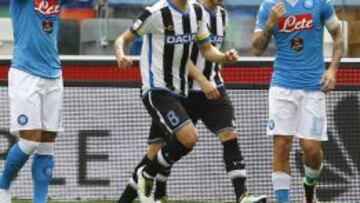 El Nápoles pierde y se deja medio Scudetto ante el Udinese