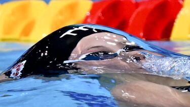 La canadiense Summer McIntosh, durante su actuación en la final de 400 estilos en el Duna Arena de Budapest.
