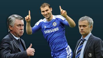 Mourinho, Ivanovic y Ancelotti