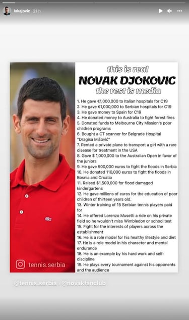 Jovic se mete en un jardín con el caso Djokovic horas antes de la final de la Supercopa