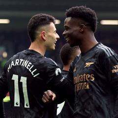 La dupla de Saka y Martinelli iguala récord de Cristiano y Rooney