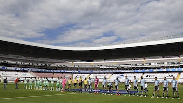 General View during the game Queretaro vs Santos, corresponding Round 14 the Torneo Apertura 2022 of the Liga BBVA MX at La Corregidora Stadium, on September 10, 2022.
<br><br>
Vista General durante el partido Queretaro vs Santos, correspondiente a la Jornada 14 del Torneo Apertura 2022 de la Liga BBVA MX en el Estadio La Corregidora, el 10 de Septiembre de 2022.