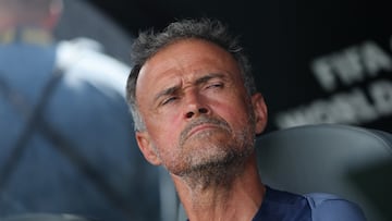 Luis Enrique, en el partido ante el Madrid, en el Mundial de Clubes.