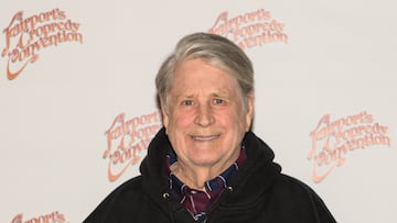 BANBURY, ENGLAND - AUGUST 09: Brian Wilson poses for a portrait at Fairport Convention's Cropredy Convention at Cropredy on August 9, 2018 in Banbury, England. (Photo by Steve Thorne/Redferns)