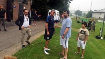 El jeque Al-Thani vio el primer entrenamiento del Málaga