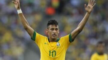 Neymar, durante el partido.