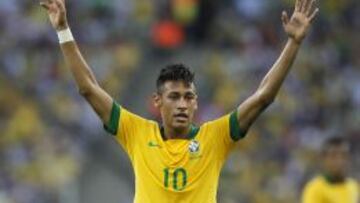 Neymar, durante el partido.