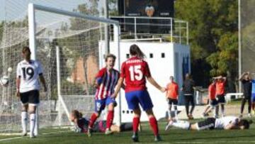 Amanda celebra su gol ante el Valencia el pasado domingo. 