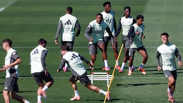 Sigue en directo el entrenamiento del Madrid: Valverde y Vini en el punto de mira