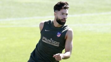 Felipe, en un entrenamiento con el Atlético.