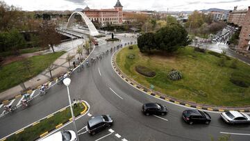 Una de las rotondas en la etapa de la Itzulia