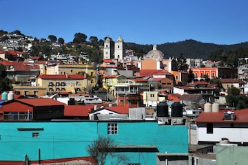 Vista general de la ciudad Mineral del Monte, cuna del ftbol en Mxico, situada cerca de Pachuca. 