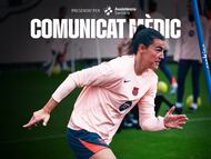 Patri Guijarro, entrenando con el Barcelona.