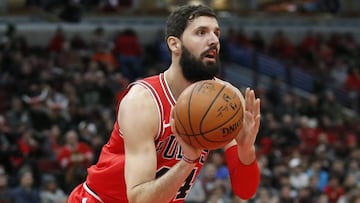 Nikola Mirotic, jugador de los Chicago Bulls, durante el partido contra los Portland Trail Blazers.