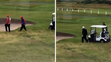 Trump, cazado haciendo trampas mientras juega al golf: cachondeo en redes