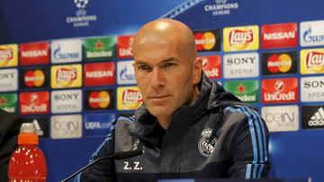 Zidane, en la conferencia de prensa.