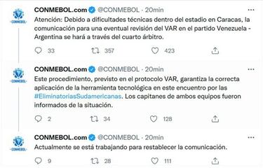 El cuarto árbitro, VAR del Venezuela - Argentina
