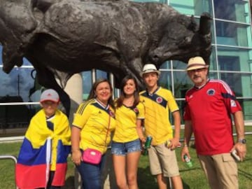 Imágenes de hinchas Colombia vs. Costa Rica en Copa América