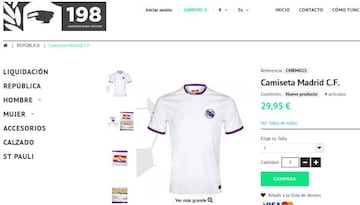 La camiseta homenaje a aquel Madrid FC republicano que diseñó y comercializa la marca de ropa 198.