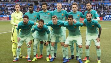 Once inicial del Barcelona en Vitoria.