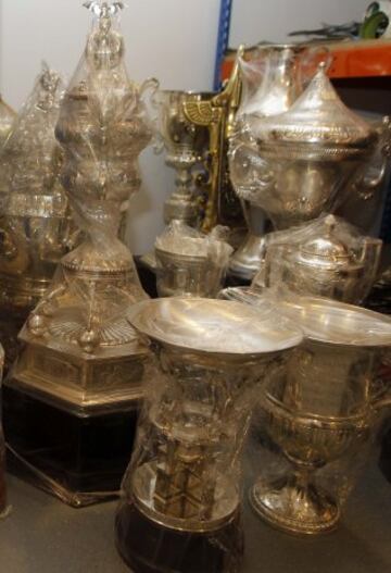 Algunos de los trofeos que se exhibirán.