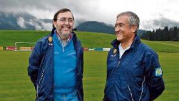 <b>VISITA. </b>Grande y Manzano cambiaron impresiones.