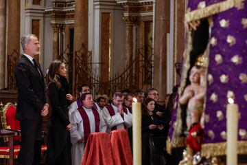 Los reyes de España, Felipe VI y Letizia, durante la misa funeral por los fallecidos en las inundaciones provocadas por la Dana.