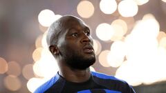 ROME, ITALY - AUGUST 26: Romelu Lukaku of FC Internazionale looks on during the Serie A match between SS Lazio and FC Internazionale at Stadio Olimpico on August 26, 2022 in Rome, Italy. (Photo by Matteo Ciambelli/DeFodi Images via Getty Images)