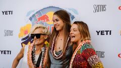Keala Kennelly, Emily Erickson and Bianca Valenti poses poses for a portrait at the awards ceremony for Red Bull Magnitude in Waikiki, Hawaii, USA, on 3 April, 2022.