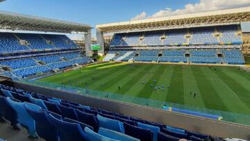 El clima golpea en el Arena Pantanal durante el partido