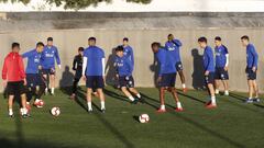 Entrenamiento del Valencia.